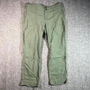 Athleta Pants Womens 12T Green Trekkie Capri Pockets Outdoor Hiking Ladies